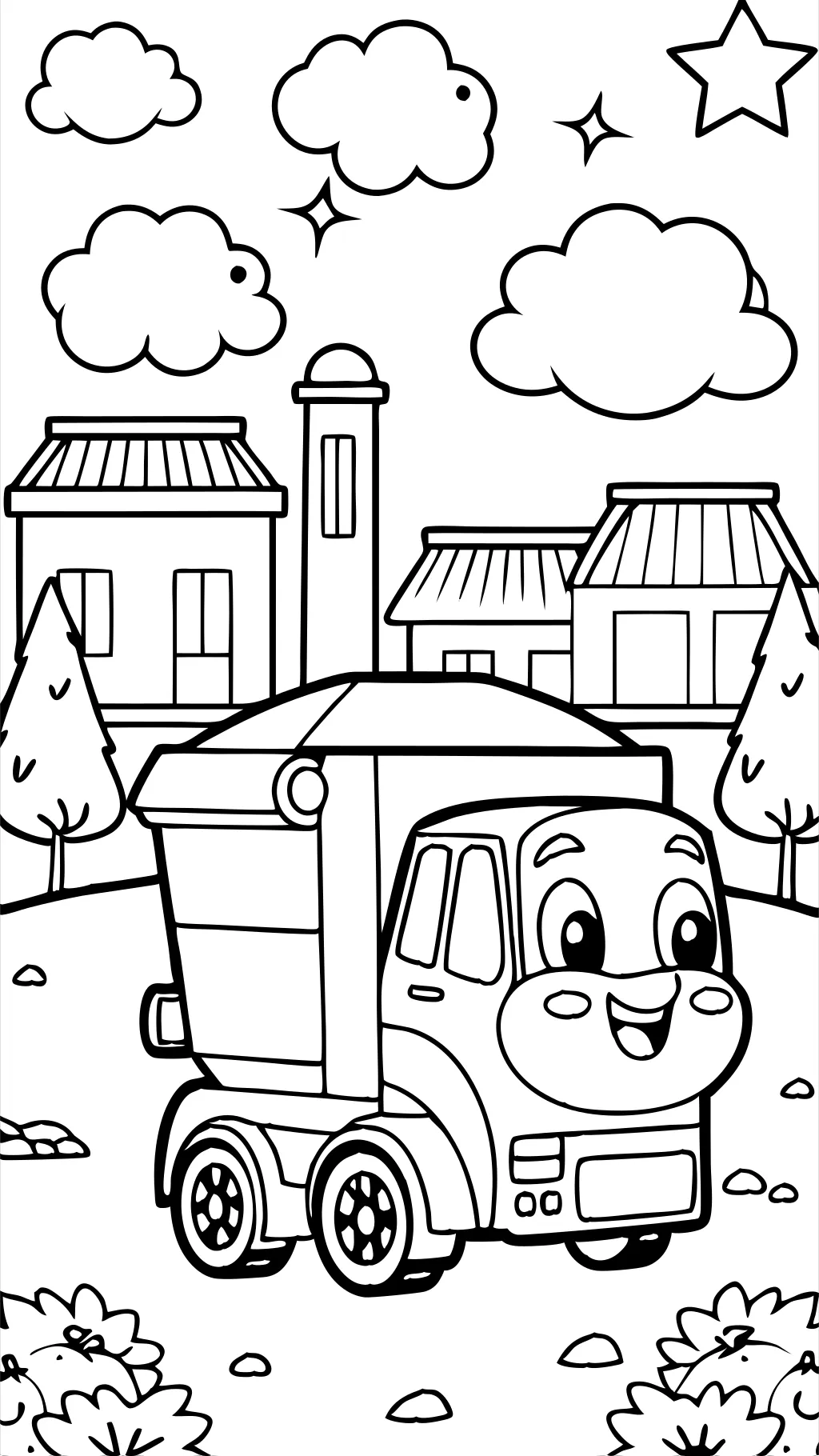 garbage truck coloring pages